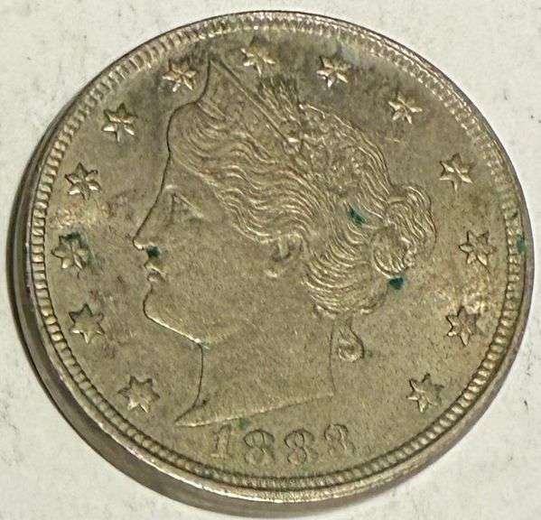 1883 No Cents Rackateer Nickel
