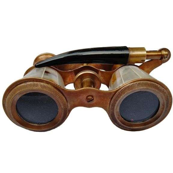 Mother of Pearl Brass Opera Glasses Binoculars