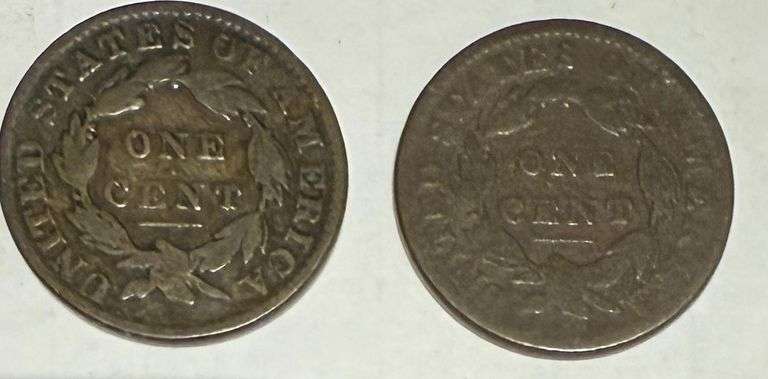 2 X 1833 Large Cents