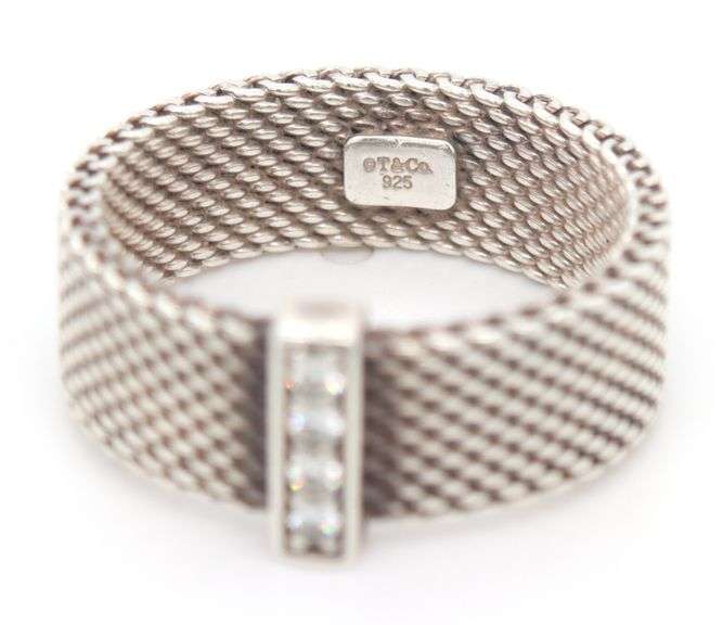 Tiffany & Co diamond Somerset mesh ring