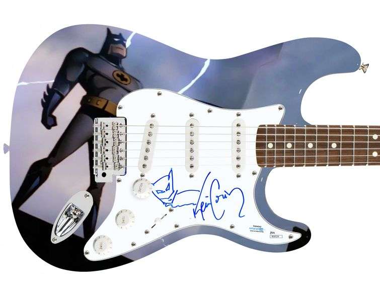 Kevin Conroy Batman Sketch Autographed Signed Custom Graphics Photo Guitar ACOA