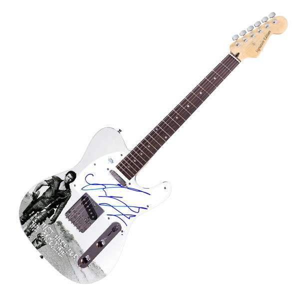 Mel Gibson Autographed Mad Max Custom Photo Guitar ACOA