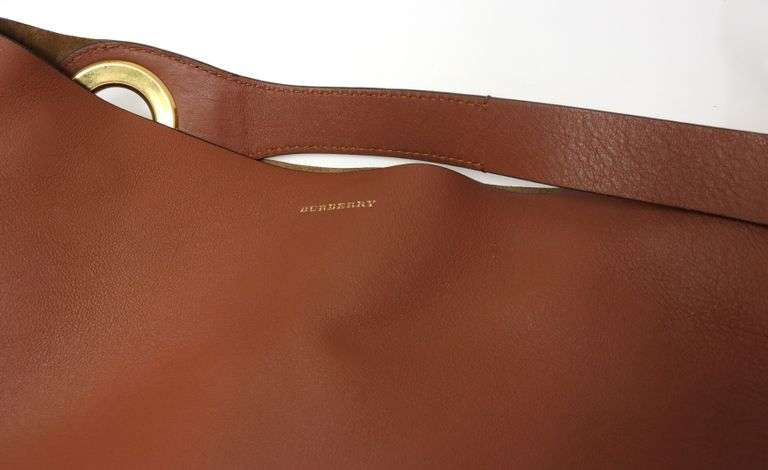 Burberry Grommet Detail Hobo Bag W/Dust Bag & Shoulder Strap W/Pouch
