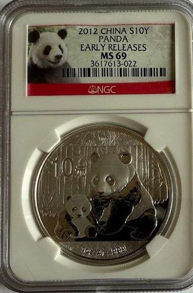 China Panda 2012 NGC MS 69 Early Release.