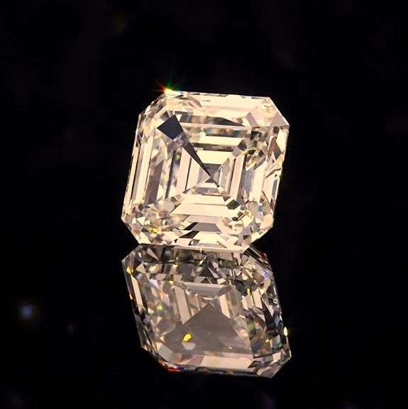 Huge Rare 5.5 Ct VVs1 Asscher Cut White H-I  Fire Moissanite Solitaire