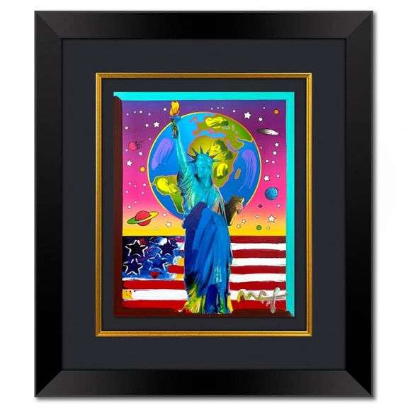 Liberty, Earth and Flag by Peter Max