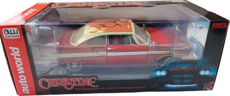 John Carpenter Autographed Christine 1958 Plymouth Fury 1:18 Die-Cast Car ACOA