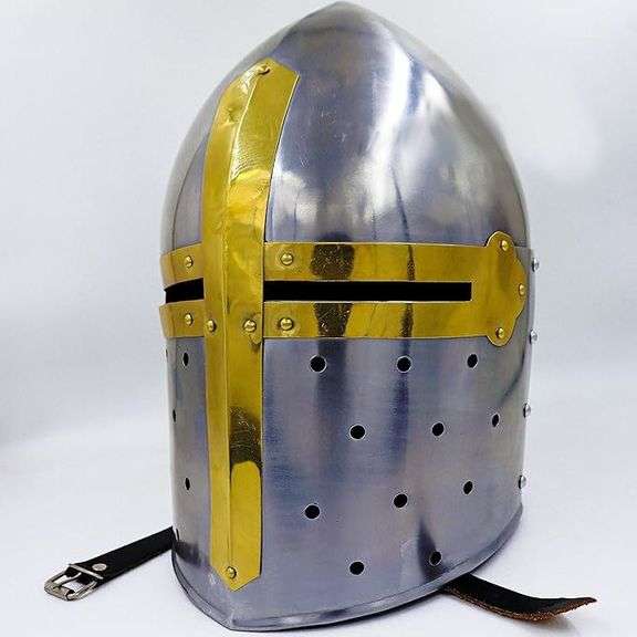 Real Medieval Knight Helmet with Stand