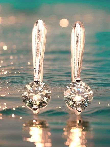 Sparkling 2 Ct White E-F Simulated Diamond Earrings Earrings