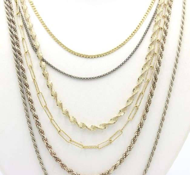 Group lot of 6 Vintage 925 sterling silver chains