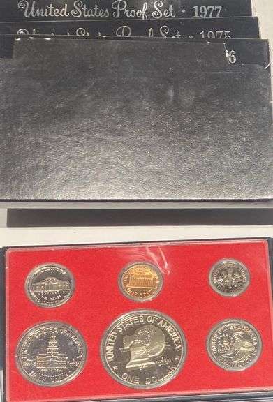 Run of 1975-9 Black Box US Proof Sets
