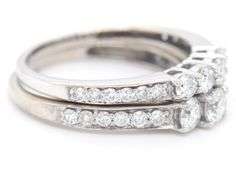 14kt White gold 1.60ctw diamond bridal set