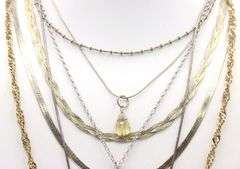 Group lot of 7 Vintage 925 sterling silver necklaces