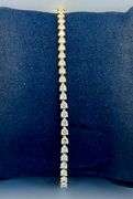 14K Yellow Gold Tennis Lab Diamond Bracelet