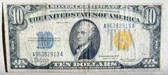 Clean $10 North Africa 1934A Silver Certificate.