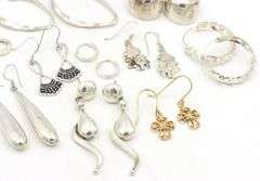 Group lot of Vintage 925 sterling silver earrings