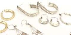 Group lot of Vintage 925 sterling silver earrings