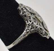 Precious Vintage Art Deco Style Diamond Ring in 18K White Gold