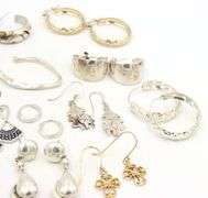 Group lot of Vintage 925 sterling silver earrings