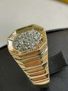 MEN'S 14K YELLOW GOLD DIAMOND RING