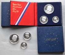 3 1976 S Proof  Silver Bicentennial Sets.
