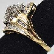 Amazing Diamond Cluster Ring in 10K Yellow Gold