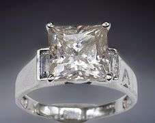 Huge 5 Ct VVS1 Princess Cut Lab Simulated Diamond Ring