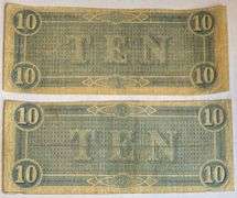 2 $ 10 CSA February 17 1864 Series Notes