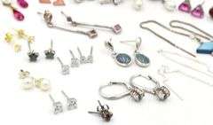 Group lot of vintage 925 sterling silver earrings