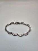 Beautiful 14 Kt  White Gold Plated Tennis Bracelet