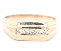 14kt Yellow gold diamond Gen's ring