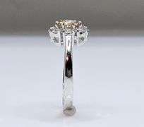 Gorgeous 3.25 Ct Vvs1 White E-F Fire Moissanite Ring