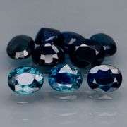 Stunning heated only 3.75ct blue and teal Sapphire set
