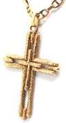 Stunning 18kt Yellow Gold Cross Pendant with 24-Inch Chain - 60 Grams of Pure Elegance