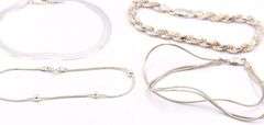 Group lot of 5 Vintage 925 sterling silver bracelets