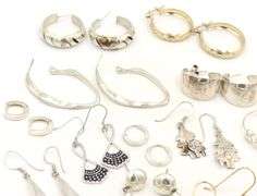 Group lot of Vintage 925 sterling silver earrings