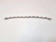 Beautiful 14 Kt  White Gold Plated Tennis Bracelet