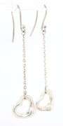 Tiffany & Co open heart dangle earrings in sterling silver