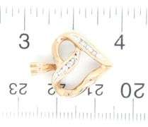 10kt Yellow gold heart shaped diamond pendant