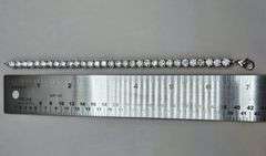 14 Kt White Gold Plated 12.5 Ctw Lab Simulated Diamond Tennis Bracelet