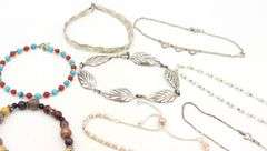 Group lot of 14 Vintage 925 sterling silver bracelets