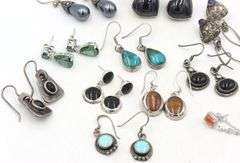 Group lot of Vintage 925 sterling silver earrings