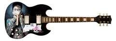 Machine Gun Kelly Tickets to My Downfall Autographed Signed Custom Photo Graphics Guitar ACOA
