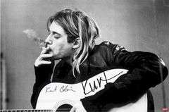 Kurt Cobain Autographed Facsimile Signed Poster 22"x34"