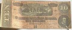 $10 Feb 17 1864 Series $10 CSA Note