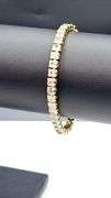 Stunning 14 Kt Yellow Gold Plated Simulated Diamond Tennis Bracelet