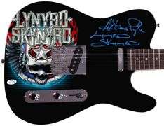 Lynyrd Skynyrd Artimus Pyle Autographed Photo Graphics Guitar Exact Proof ACOA
