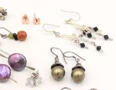 Group lot of vintage 925 sterling silver earrings