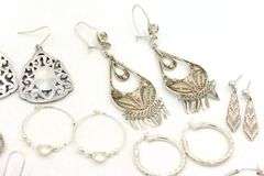 Group lot of Vintage 925 sterling silver earrings
