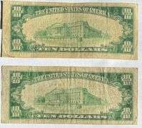 2 $10 1934A Silver Certificates